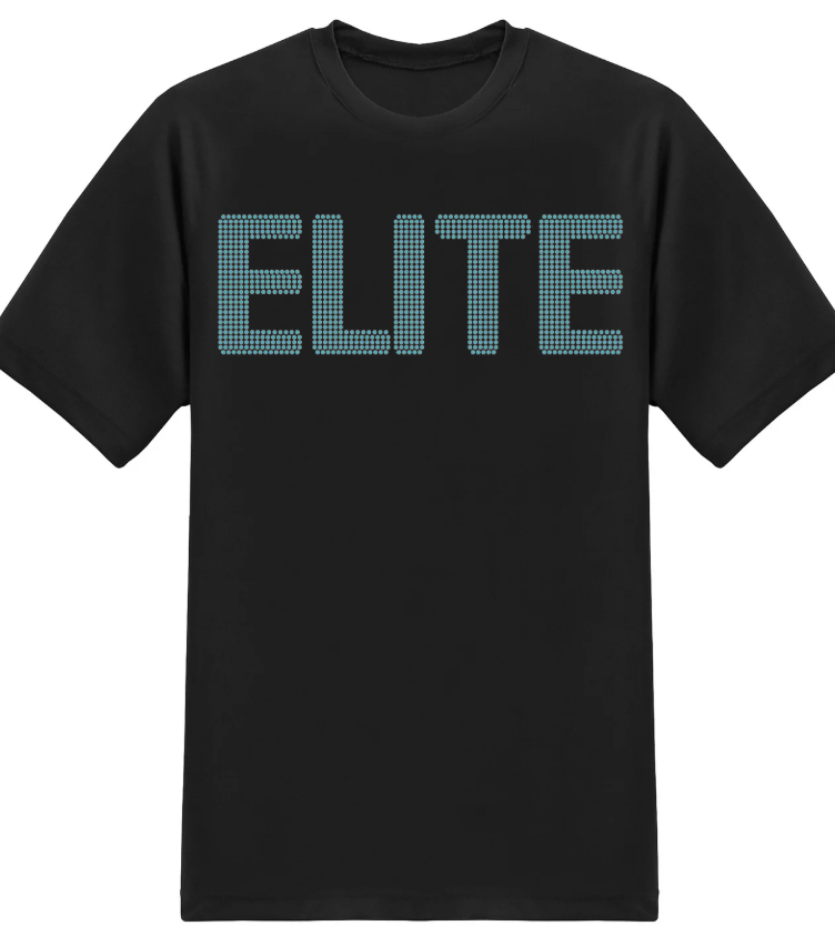 ELITE Black Rhinestone Tee