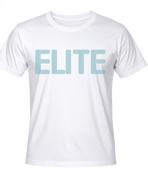 ELITE White Rhinestone Tee