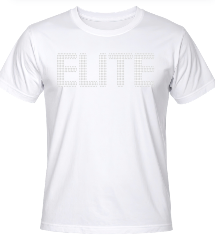 ELITE White Rhinestone Tee
