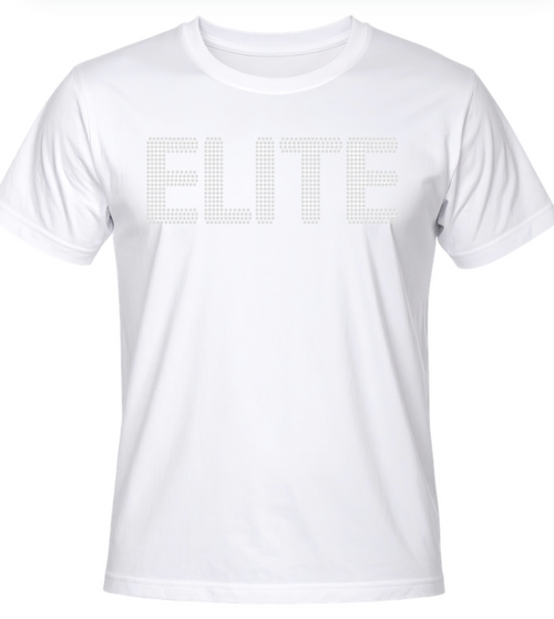 ELITE White Rhinestone Tee