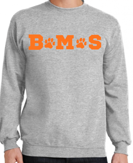 BMS Paw Print Crewneck Sweatshirt