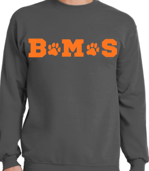 BMS Paw Print Crewneck Sweatshirt